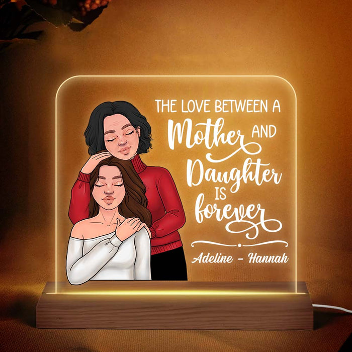 Personalized The Love Between a Mother & Daughter Is Forever Plaque LED Lamp Night Light 24694 1