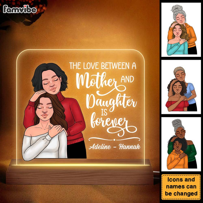 Personalized The Love Between a Mother & Daughter Is Forever Plaque LED Lamp Night Light 24694 1