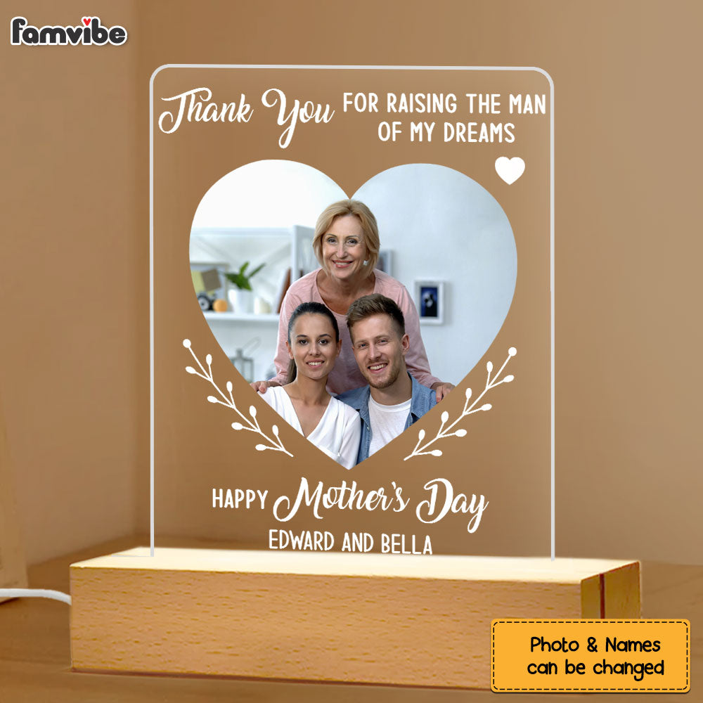 Personalized Gift For Mother In Law Plaque LED Lamp Night Light 24732 Primary Mockup