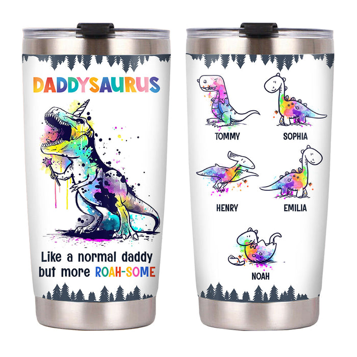 Personalized Daddysaurus Steel Tumbler 24741 1