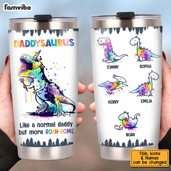 Personalized Daddysaurus Steel Tumbler 24741 1