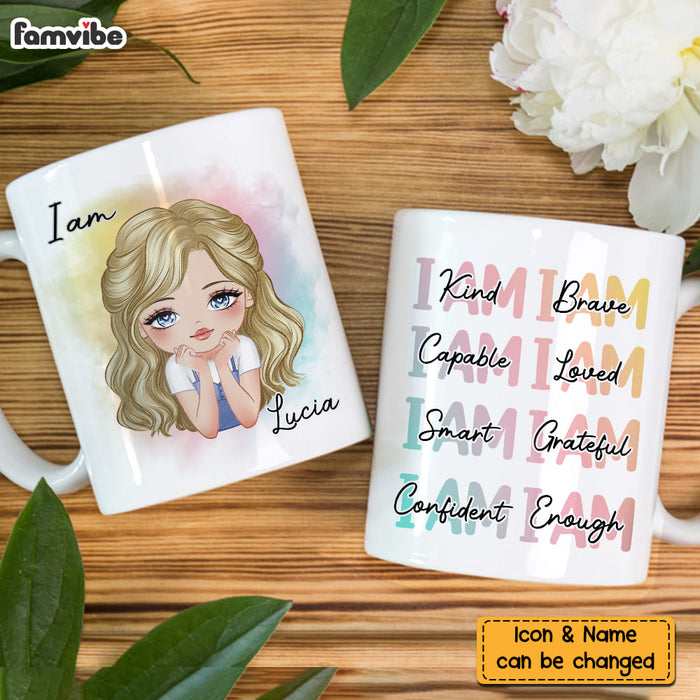Personalized Gift For Granddaughter I Am Kind I Am Brave Mug 24743 1