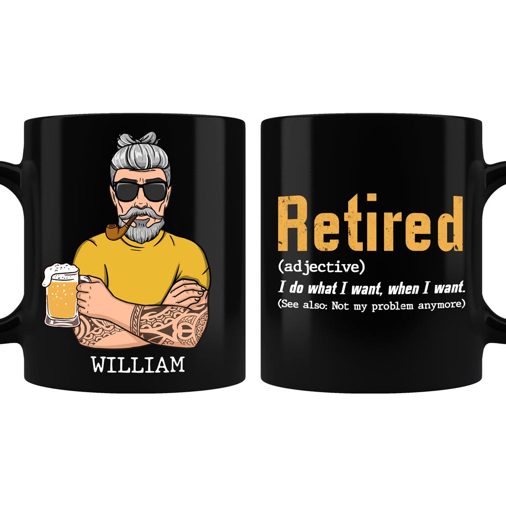 Personalized Retired Definition Mug 24755 Primary Mockup