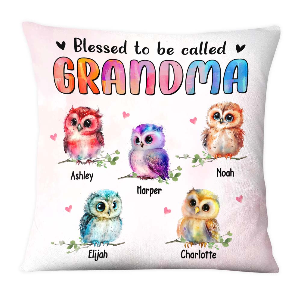 Personalized Gift Blessed To Be Called Grandma Pillow 24764 Primary Mockup