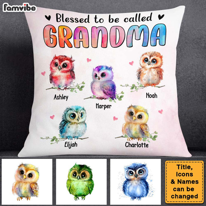 Personalized Gift Blessed To Be Called Grandma Pillow 24764 1