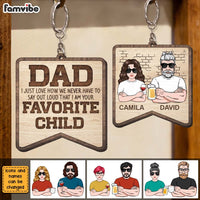 Personalized Gift For Dad  I Am Your Favorite Child Wood Keychain 24767 thumb 1
