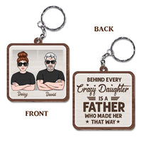 Personalized Gift For Father Funny Wood Keychain 24772 thumb 1