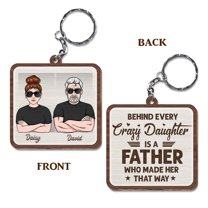 Personalized Gift For Father Funny Wood Keychain 24772 1