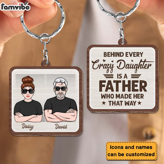 Personalized Gift For Father Funny Wood Keychain 24772 1