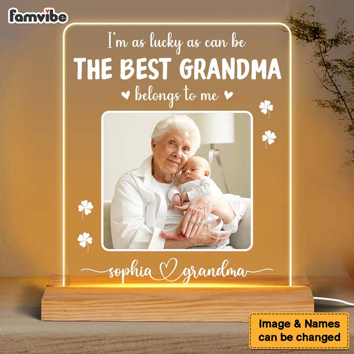 Personalized Grandma Belongs To Me Plaque LED Lamp Night Light 24774 1