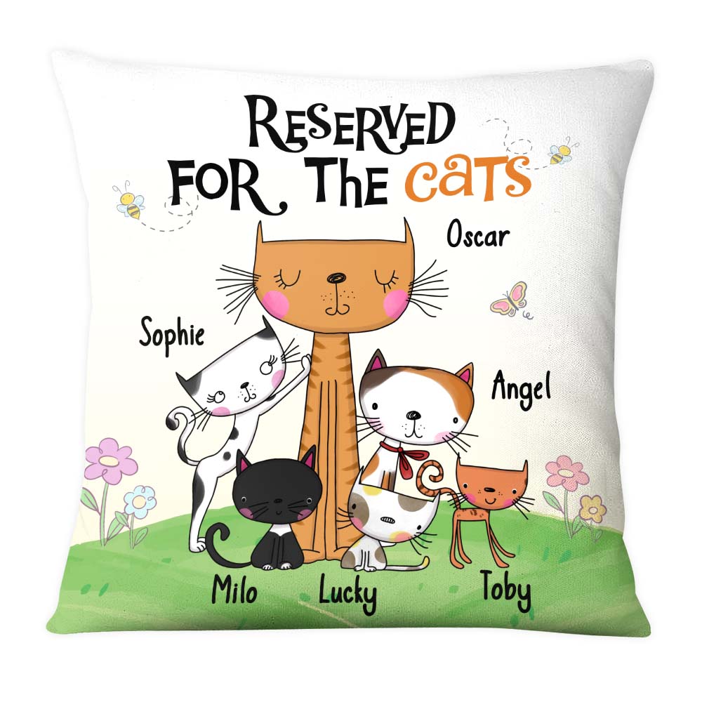 Personalized Reserved For The Cat Pillow 24776 Primary Mockup