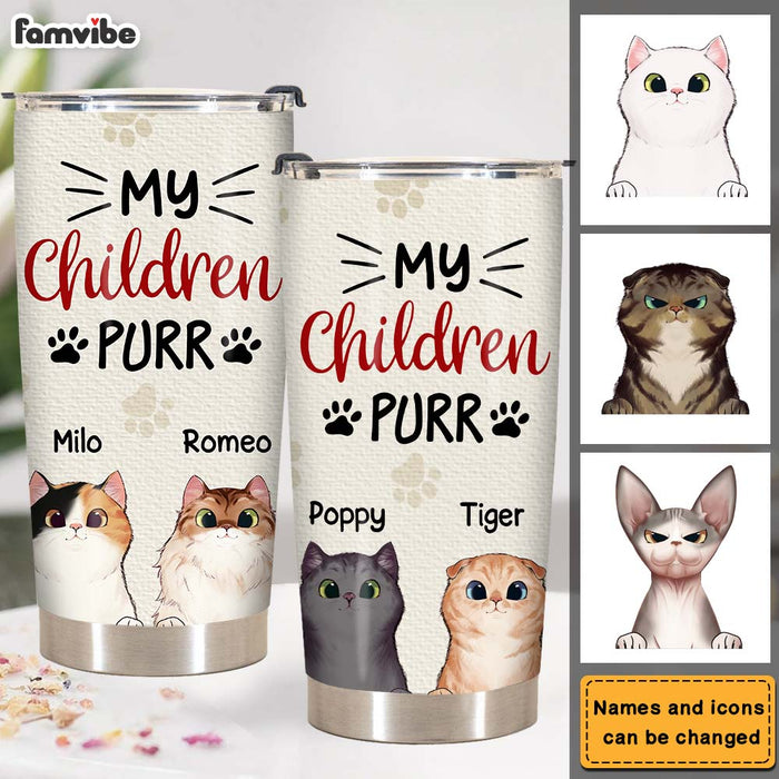 Personalized My Children Purr Steel Tumbler 24777 1