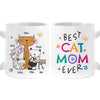Personalized Gift for Cat Mom Floral Mug 24780 1