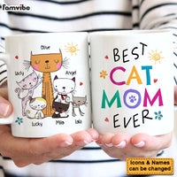 Personalized Gift for Cat Mom Floral Mug 24780 thumb 1