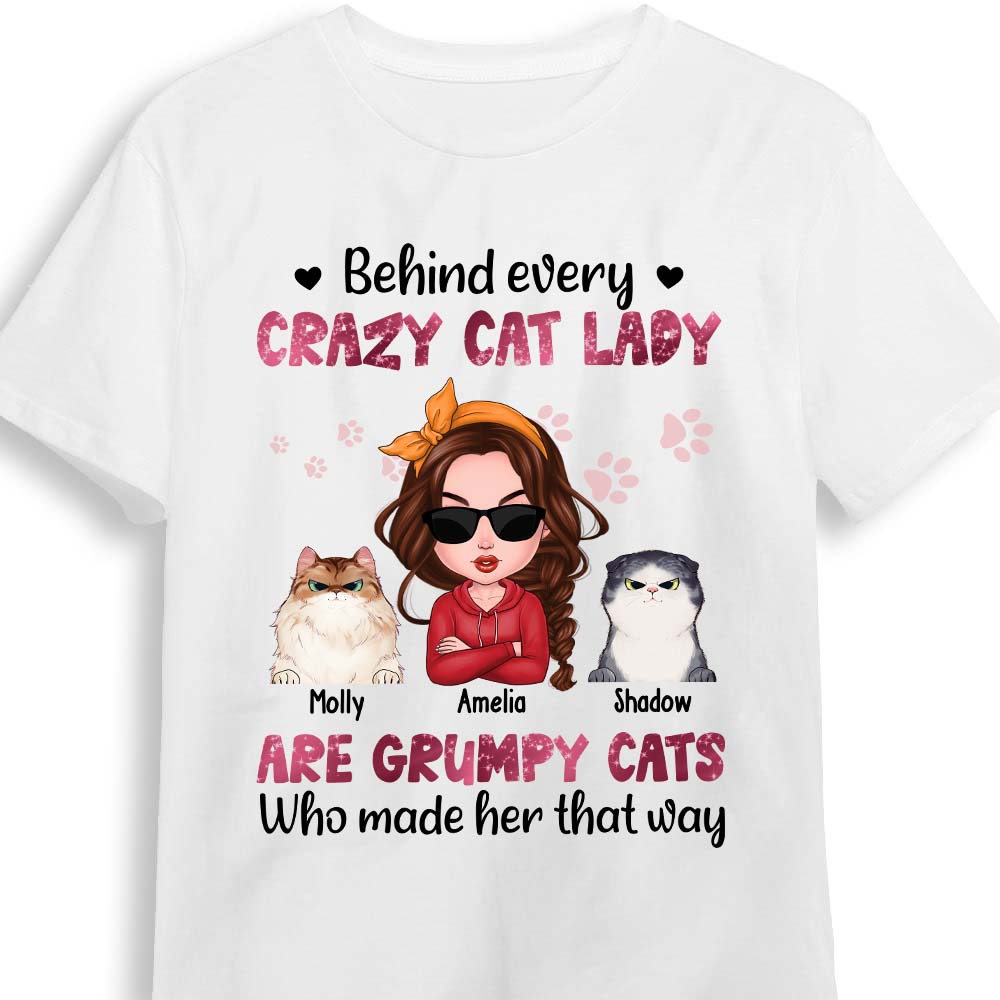 Personalized Crazy Cat Lady Shirt Hoodie Sweatshirt 24781 Primary Mockup