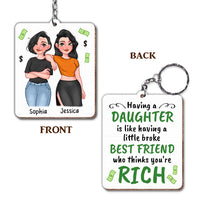 Personalized Gift for Mom Having A Little Broke Friend Wood Keychain 24800 thumb 1