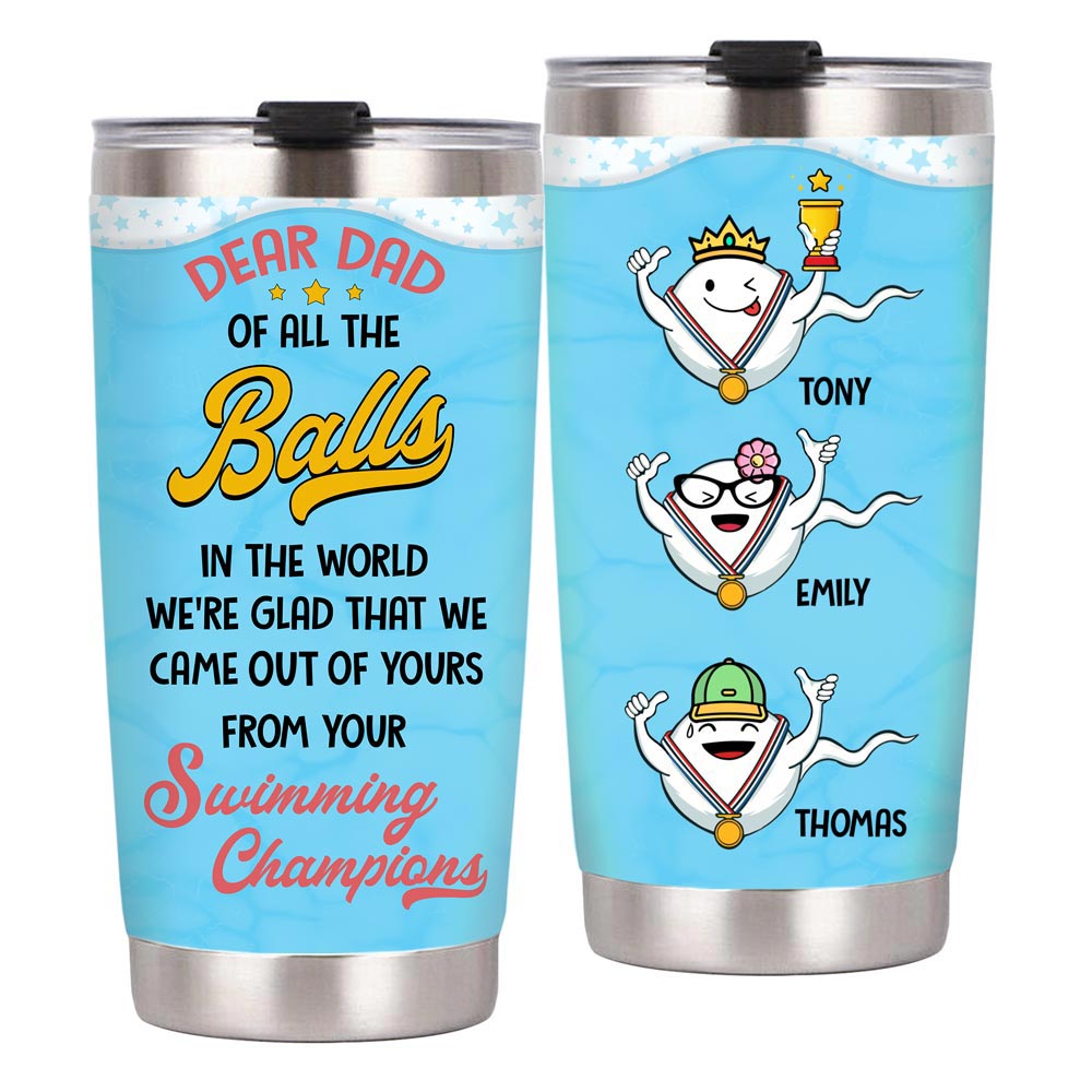 Personalized Swimming Champion Steel Tumbler 24801 Primary Mockup