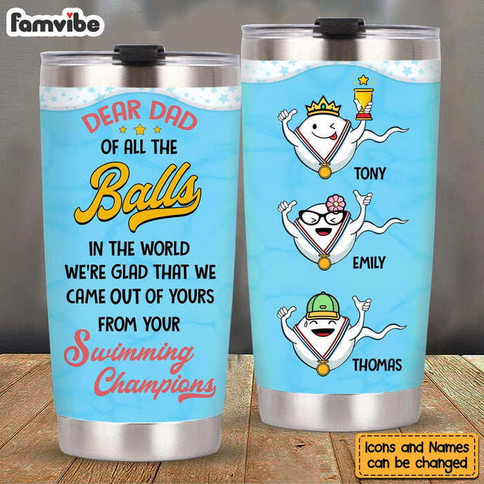 Personalized Swimming Champion Steel Tumbler 24801 1