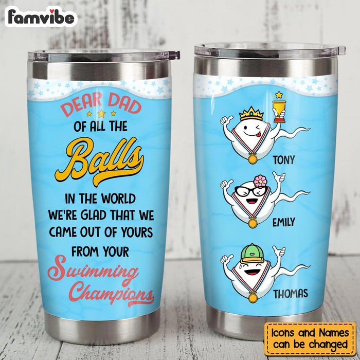 Personalized Swimming Champion Steel Tumbler 24801 1