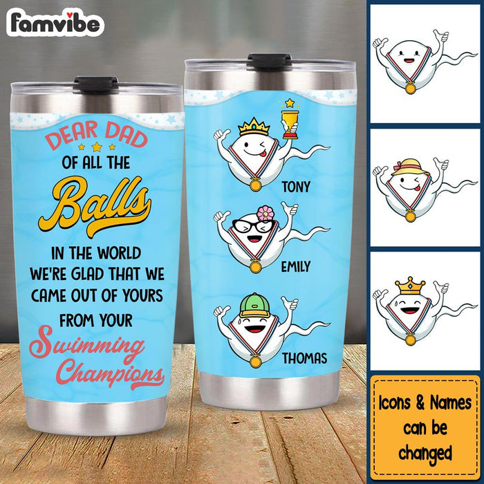 Personalized Swimming Champion Steel Tumbler 24801 1