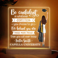 Personalized Be Confident Graduation Plaque LED Lamp Night Light 24805 thumb 1