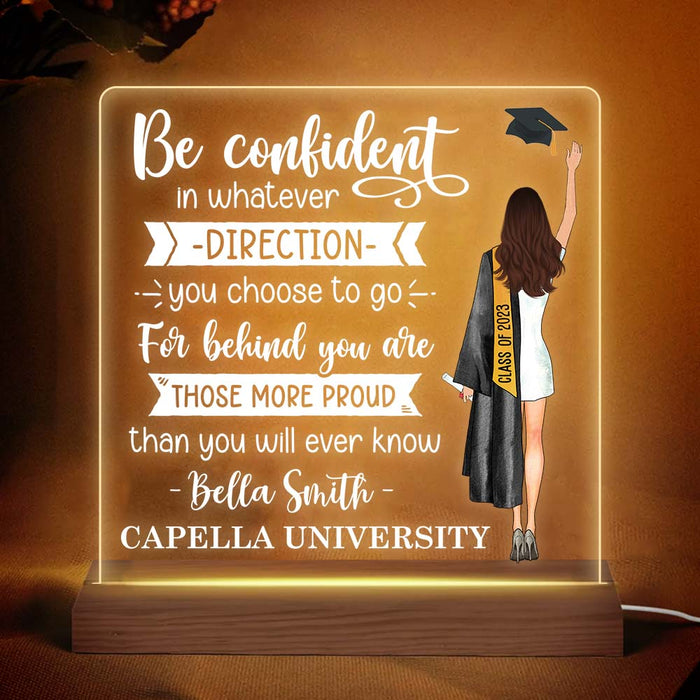 Personalized Be Confident Graduation Plaque LED Lamp Night Light 24805 1