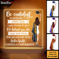 Personalized Be Confident Graduation Plaque LED Lamp Night Light 24805 thumb 1