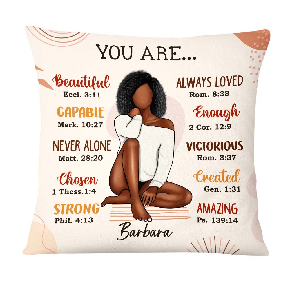 Personalized You Are Bible Verses Pillow 24811 Primary Mockup