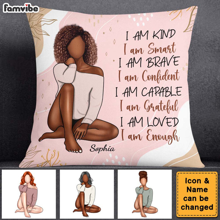 Personalized Women Affirmation I Am Kind Pillow 24812 1