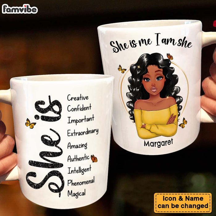 Personalized Gift For Woman Affirmation She Is Mug 24821 1