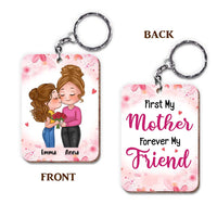 Personalized First My Mother Forever My Friend Wood Keychain 24823 thumb 1