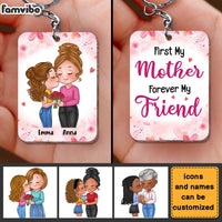 Personalized First My Mother Forever My Friend Wood Keychain 24823 thumb 1