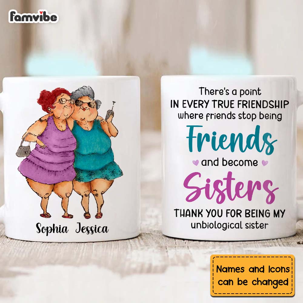 Personalized Friends Become Sisters Mug 24825 Primary Mockup