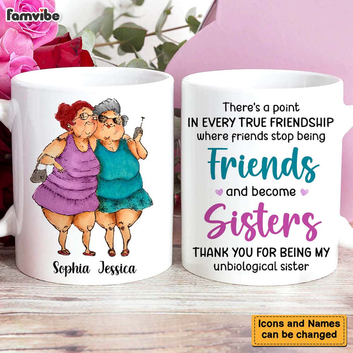 Personalized Mugs - There's a point in every true friendship where friends  stop being friends and become sisters