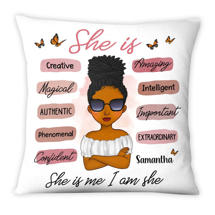 Personalized Affirmation Pillow She Is Me I Am She 24827 1