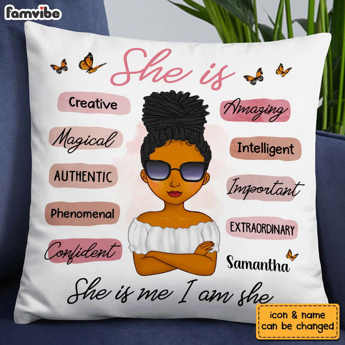 Personalized Affirmation Pillow She Is Me I Am She 24827 1