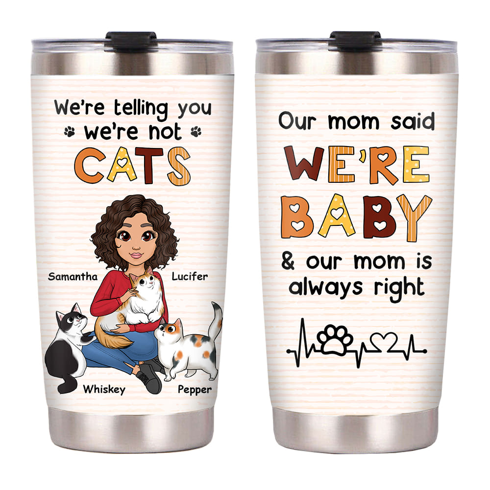 Personalized Gift I'm Not A Cat Steel Tumbler 24831 Primary Mockup
