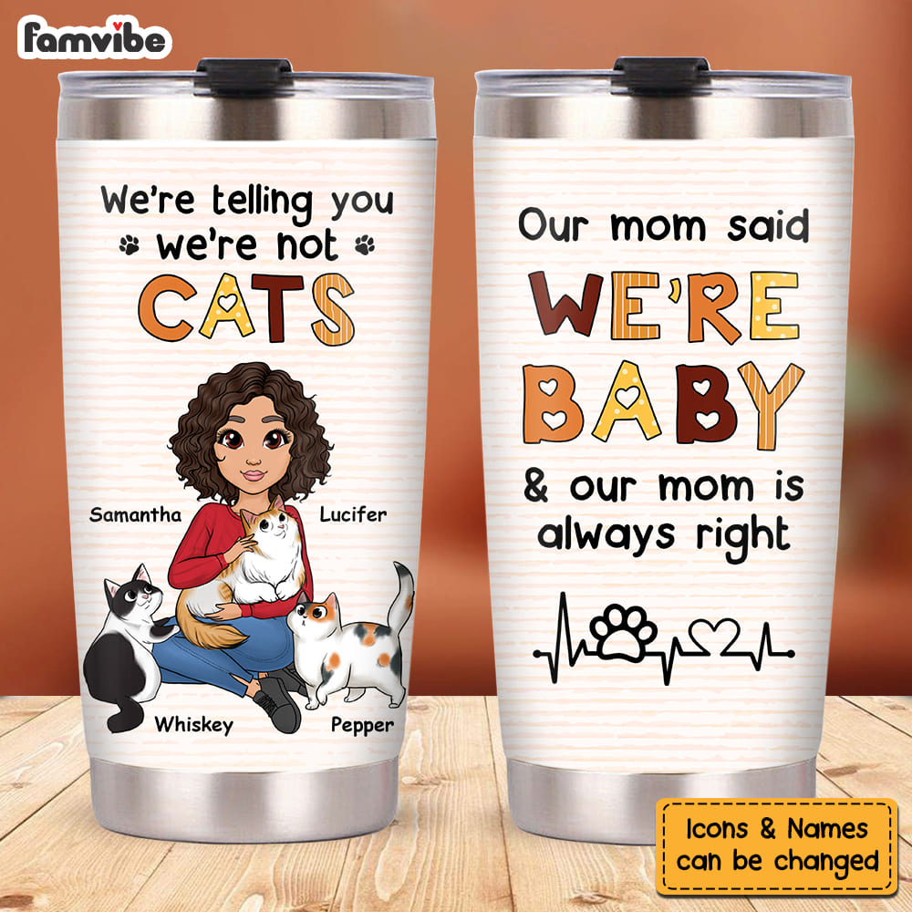 Personalized Gift I'm Not A Cat Steel Tumbler 24831 Primary Mockup
