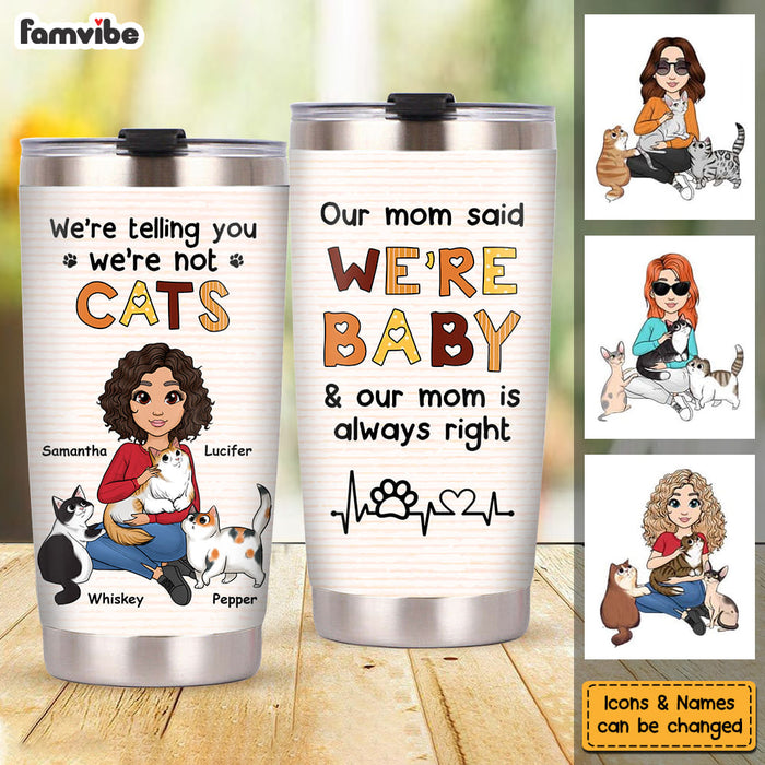 Personalized Gift I'm Not A Cat Steel Tumbler 24831 1