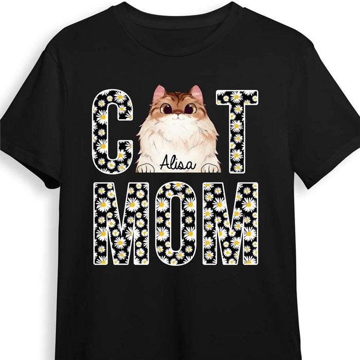 Personalized Cat Mom Daisy Pattern Shirt - Hoodie - Sweatshirt 24832 1