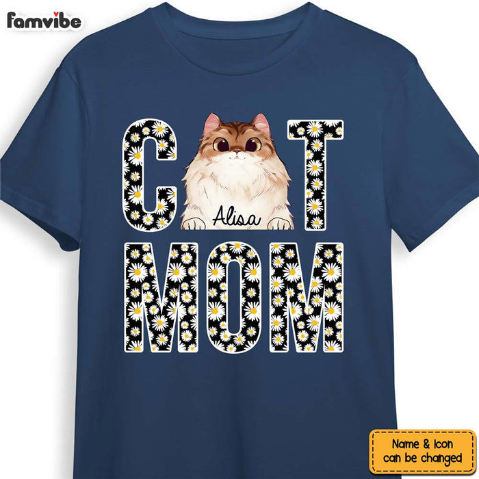 Personalized Cat Mom Daisy Pattern Shirt - Hoodie - Sweatshirt 24832 1