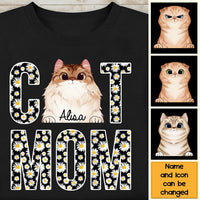Personalized Cat Mom Daisy Pattern Shirt - Hoodie - Sweatshirt 24832 thumb 1