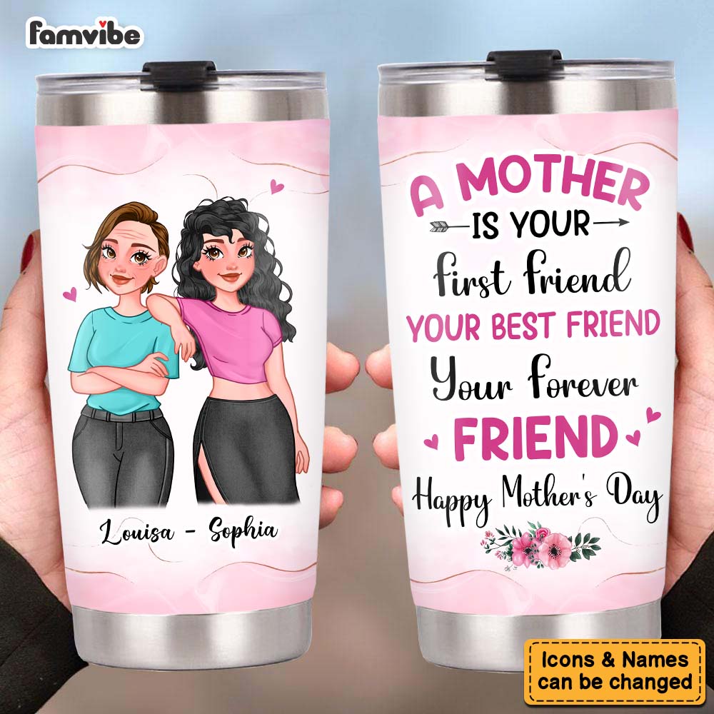 Personalized A Mother Is Steel Tumbler 24841 Primary Mockup