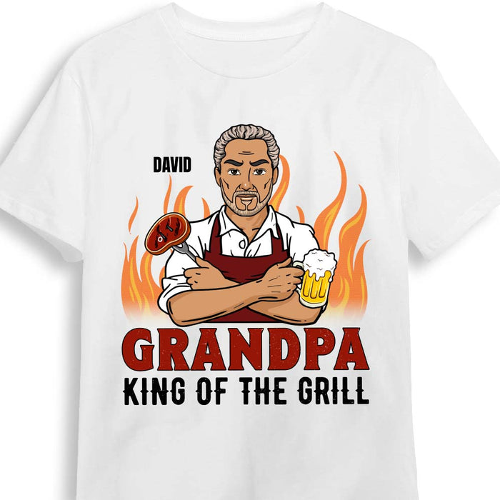 Personalized Gift Grandpa King Of Th Grill Shirt - Hoodie - Sweatshirt 24842 1