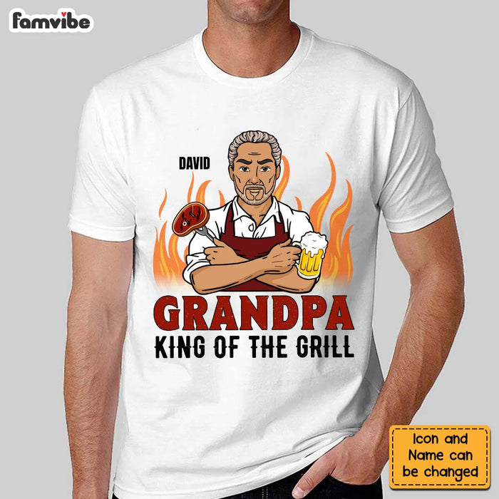 Personalized Gift Grandpa King Of Th Grill Shirt - Hoodie - Sweatshirt 24842 1