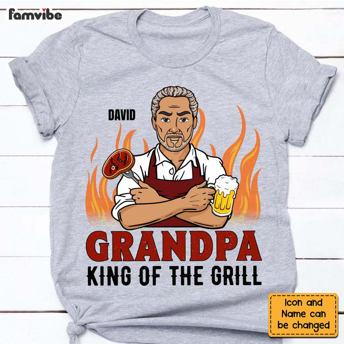 Personalized Gift Grandpa King Of Th Grill Shirt - Hoodie - Sweatshirt 24842 1