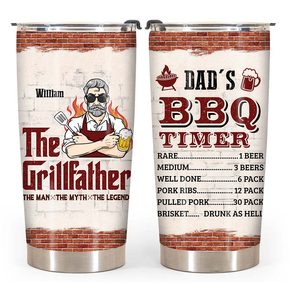 Personalized Gift For Grill Dad Steel Tumbler 24844 Primary Mockup