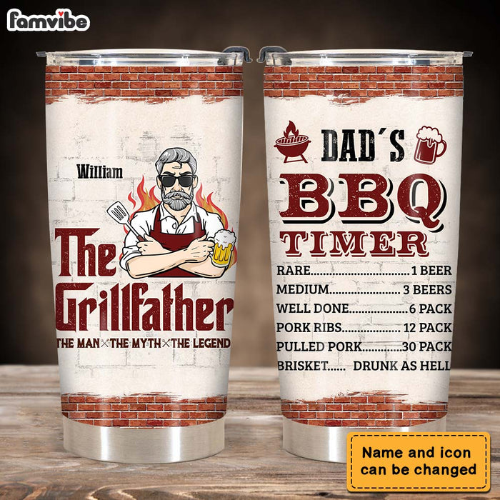Personalized Gift For Grill Dad Steel Tumbler 24844 1