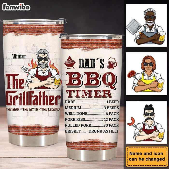 Personalized Gift For Grill Dad Steel Tumbler 24844 1