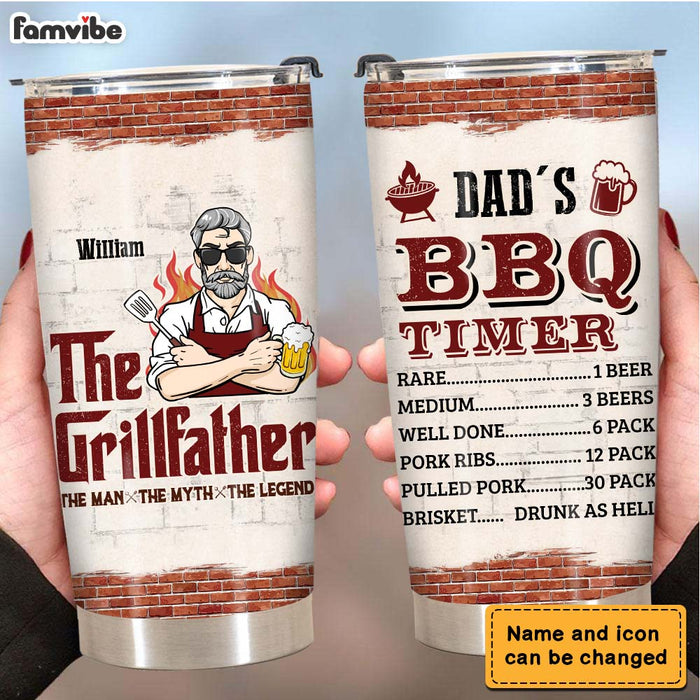 Personalized Gift For Grill Dad Steel Tumbler 24844 1